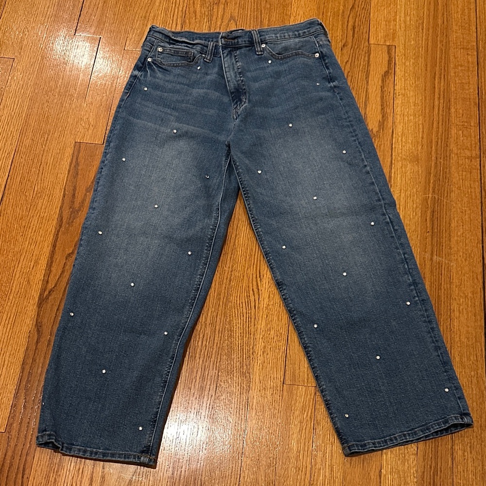 Women's Blue Jeans with Embellishments